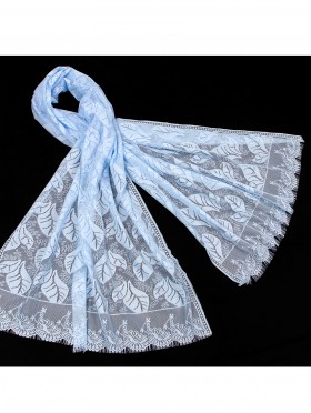 Leaves Cut-Out Lace Design Scarf 
